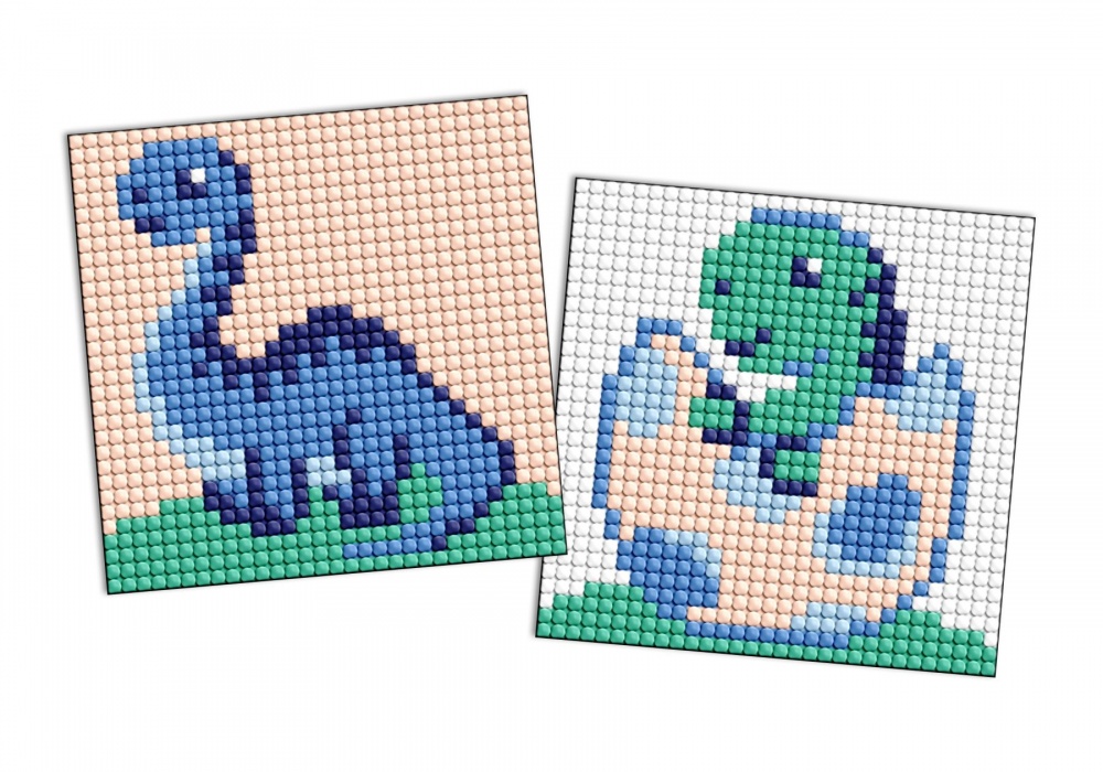 Алмазна мозаїка Юрський період.Динозавр 2 9х9см Ideyka