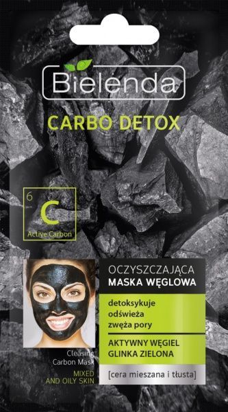 Маска для обличчя Bielenda Carbo Detox для комбінованої шкіри 8 г