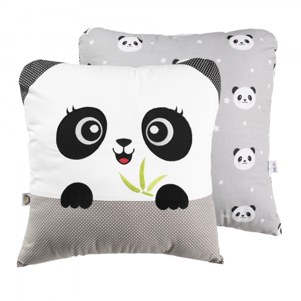 Подушка іграшка Панда 45x45 см сірий IDEIA 