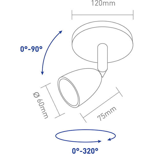 Светильник светодиодный Global GSL-01C 4100K 1x4 Вт черный 