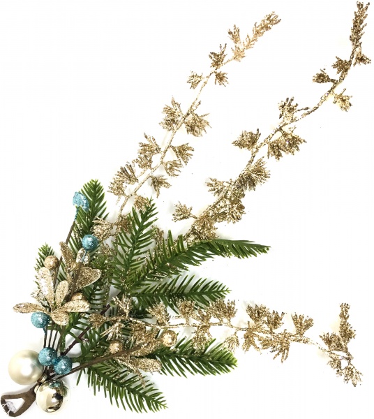 Декорация Dalian Everglory хвойно-ягодная 38 см зеленый EYK-FL20Q2066