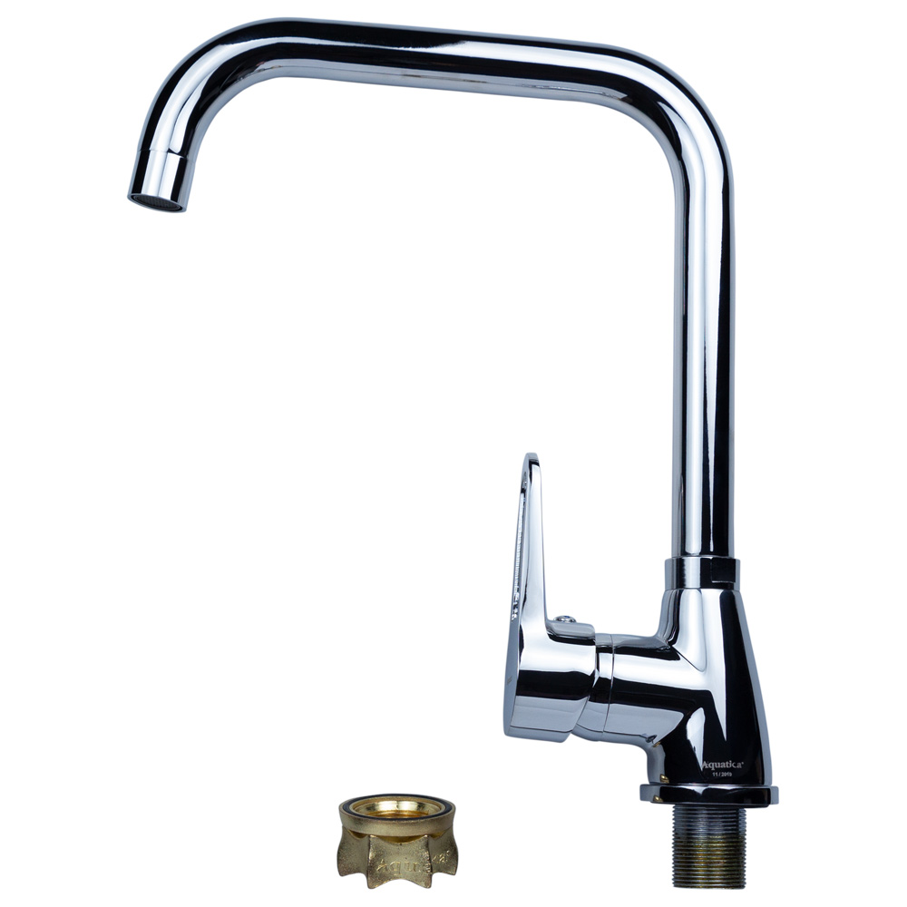 Смеситель Aquatica HL Ø35 для кухни Г-гусь на гайке HL-4B230C