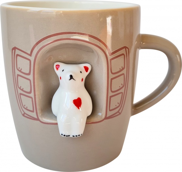 Чашка Window Teddy Bunny Grey 330 мл A0520-JZ20S18G Astera