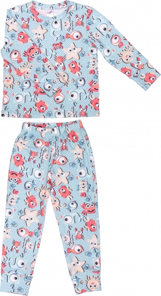 Пижама детская для мальчиков Roksana Краб №1065/16107 р.92-98 голубой 