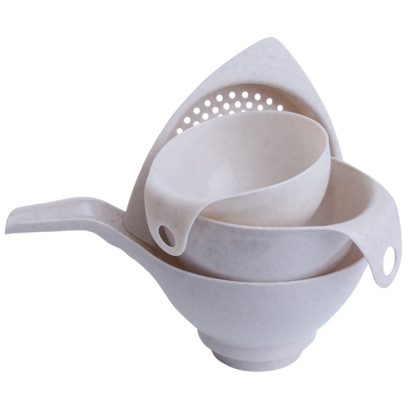 Набор леек Simple 4 шт, 210х135х135 мм крем Flamberg