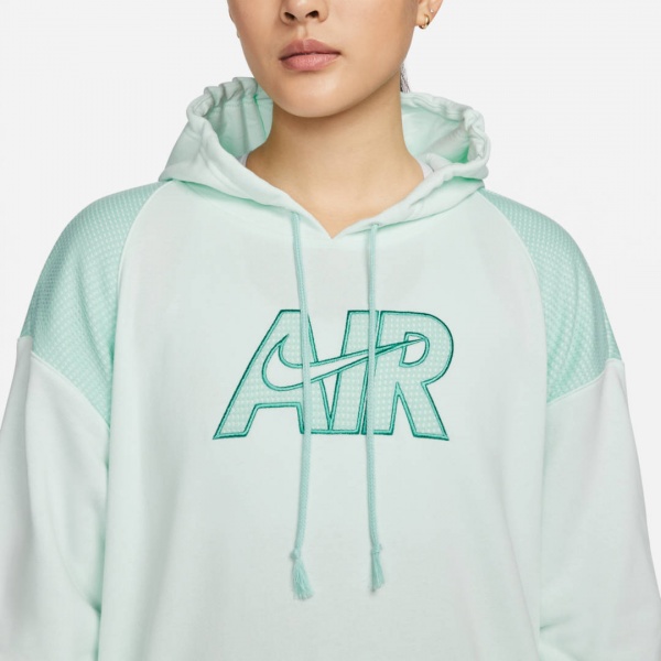 Джемпер Nike W NSW AIR FLC HOODIE DM6059-394 р. S бірюзовий