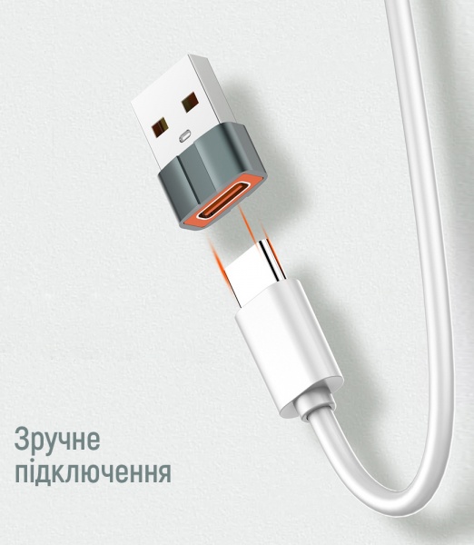 Перехідник ColorWay Type-C to USB-A (CW-AD-CA) сріблястий (CW-AD-CA) 