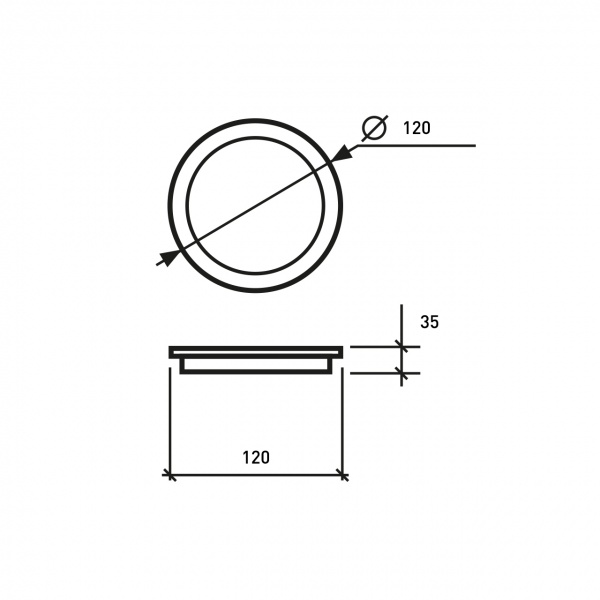 Светильник точечный Eurolamp Frameless Downlight 19 Вт белый LED-DLR-19/5 
