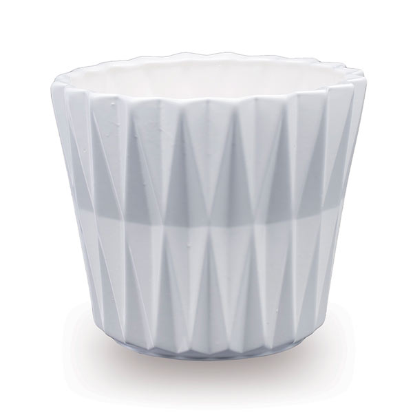 Кашпо керамічне Santino Geometric фігурний 2 л білий (O-34-16-J-15-00) 