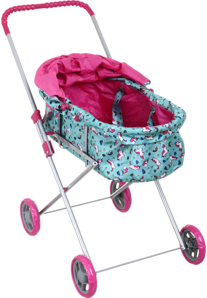 Коляска для ляльок PIXIE 63.5х36х73 см блакитно-рожевий 9308