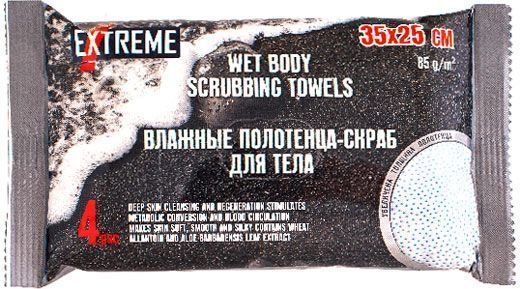 Вологі серветки POWER PRO 35х25см очищувальний скраб 4 шт.