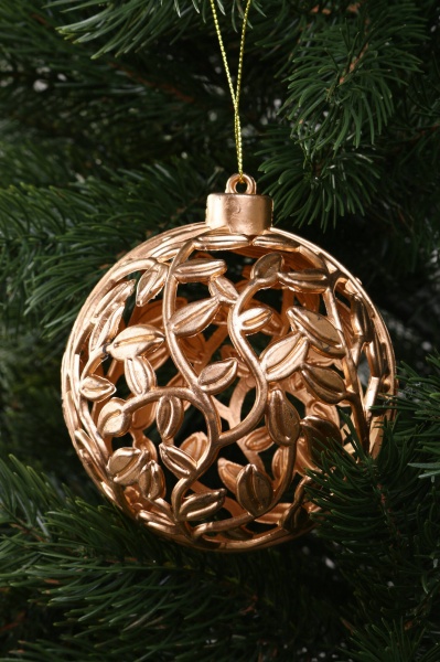Декоративная подвеска Шар 10x12 см золотой NY21048