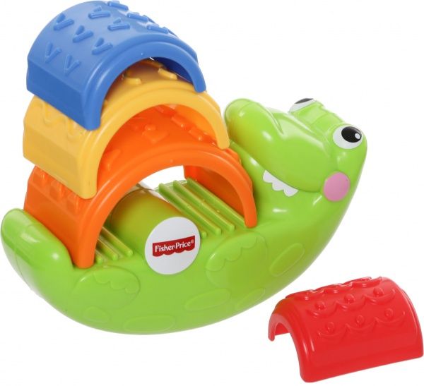 Іграшка розвивальна Fisher Price Веселий крокодил Складай і гойдай CDC48