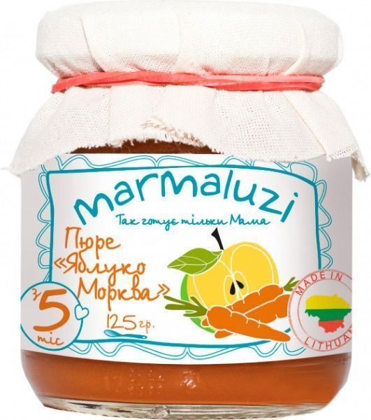 Пюре Marmaluzi Яблуко-Морква 125 г 