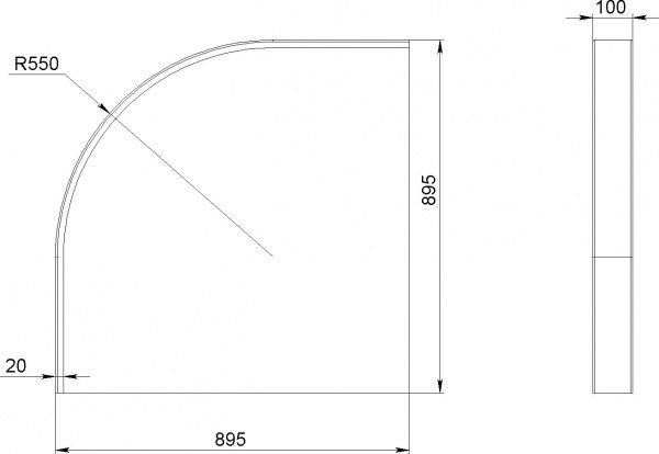 Поддон душевой EGO из искусственного мрамора Smart 90х90 см