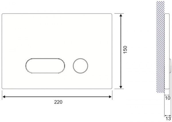 Кнопка смыва Cersanit Intera матовый хром S97-021