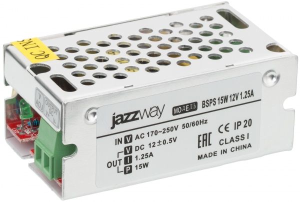 Блок живлення JAZZway 12 В 15 Вт IP20 3329358