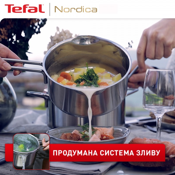 Набор посуды 10 предметов Nordica H852SA55 Tefal