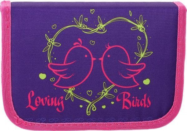 Пенал школьный Птицы 19,5x13x4 см разноцветный