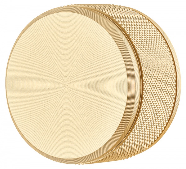 Мебельная ручка кнопка Hafele d50 h30 мм на одно отверстие мм 106.70.412 золото матовое