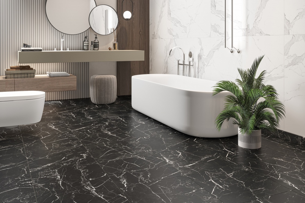 Плитка Marquina Black F P NR Mat 2 сорт 47x47 см