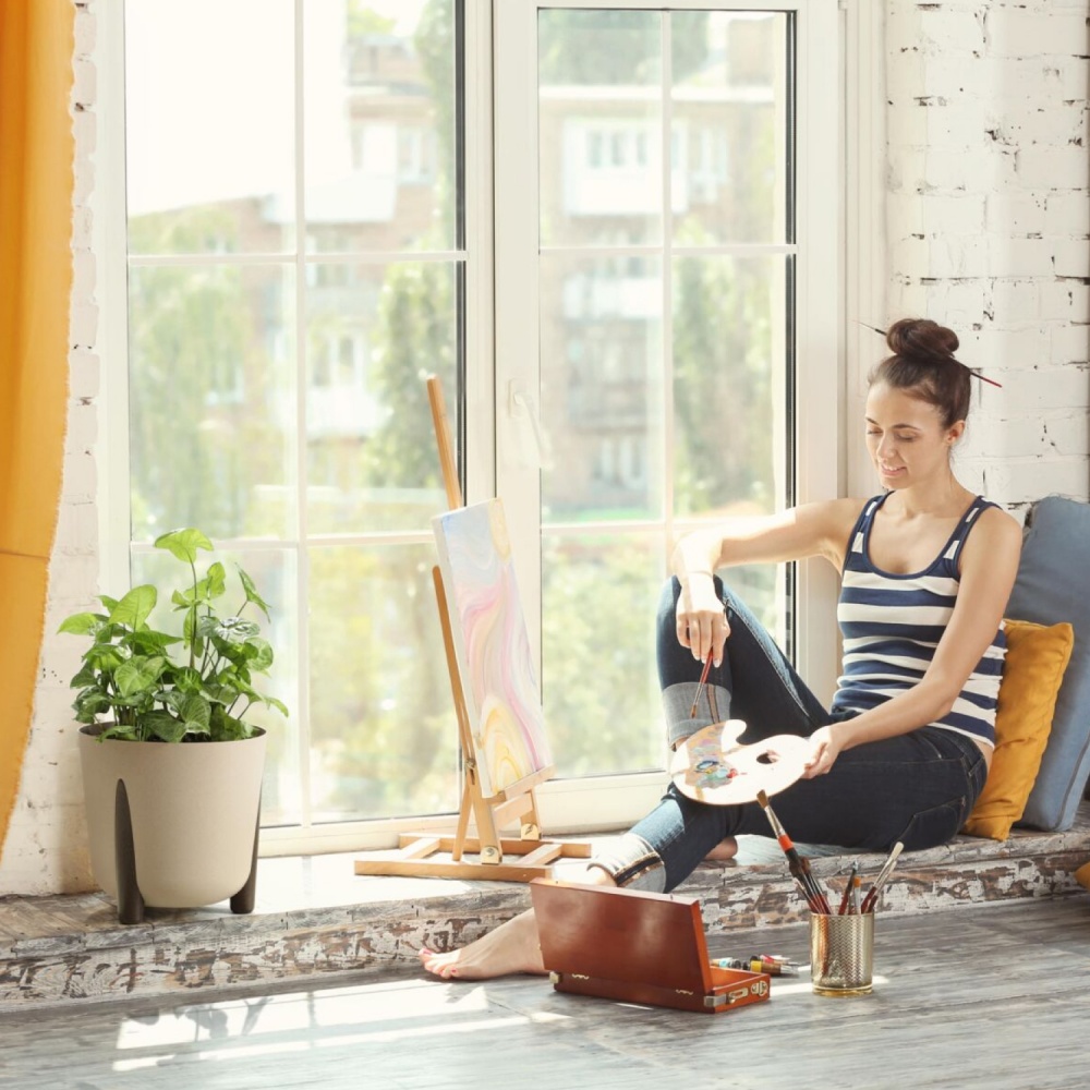 Вазон пластик FRIDA 25,5х25,3 см круглий лате 8,1 л Lamela (9852536)