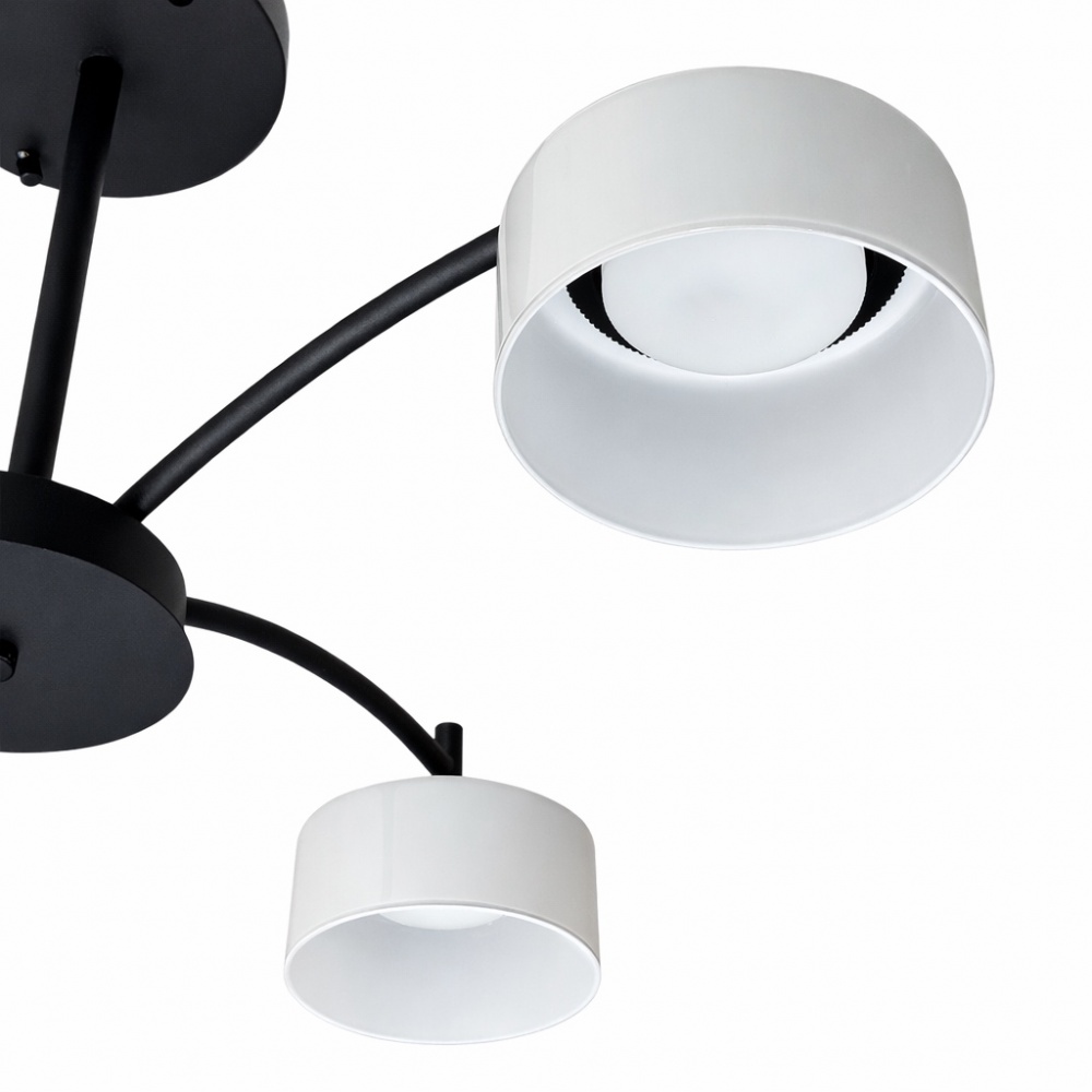 Люстра потолочная LIGHT SET DUSHA MS241 5x12 Вт GX53 черный/молочный