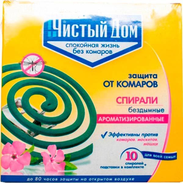 Спираль Чистий Дім от комаров ароматизированные 10 шт. GB 02-093 180 г