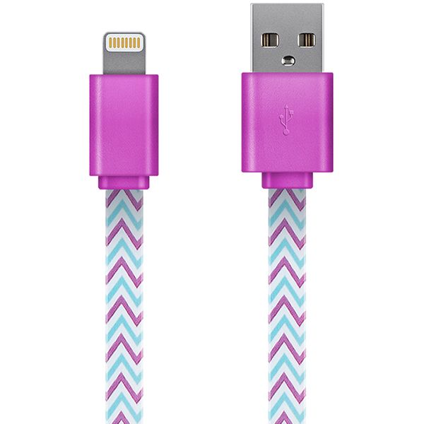 Кабель Luxe Cube Flat Litghtning to USB Thunder red