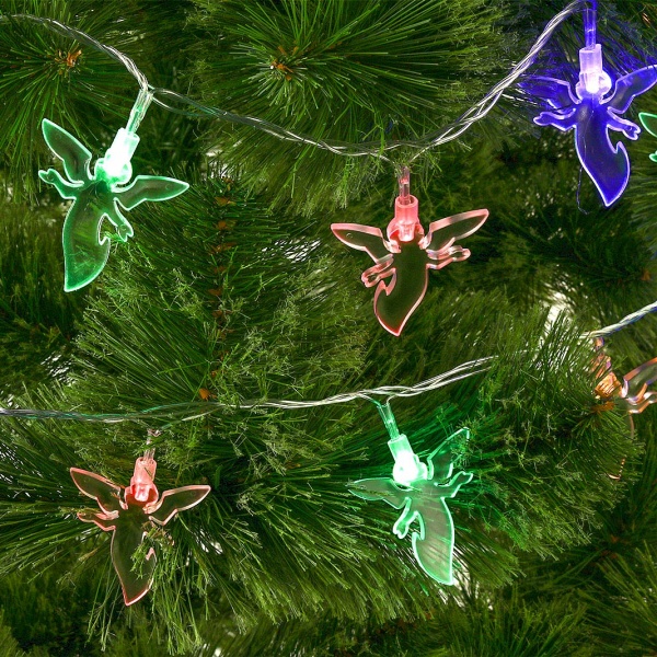 Электрогирлянда линейная Разноцветные ангелы LD030M-AN встроенный светодиод (LED) 30 ламп 3 м 