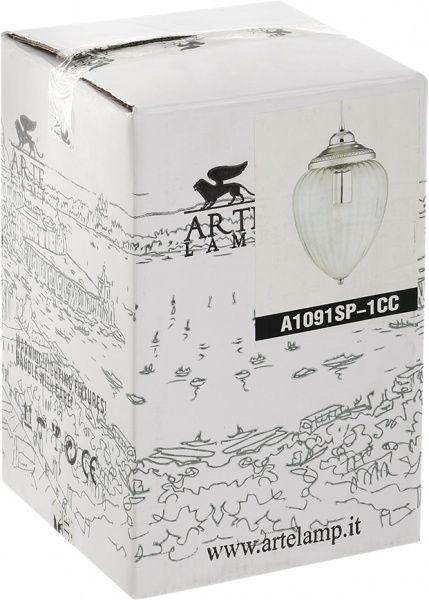 Підвіс Arte Lamp Rimini 1x60 Вт E27 хром A1091SP-1CC 
