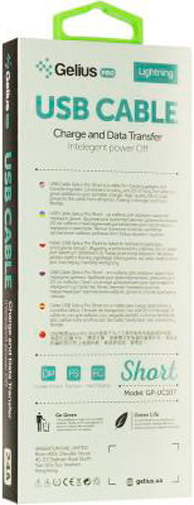 Кабель Gelius Pro Short GP-UC107 Lightning (2099900826696) 0,2 м чорний 