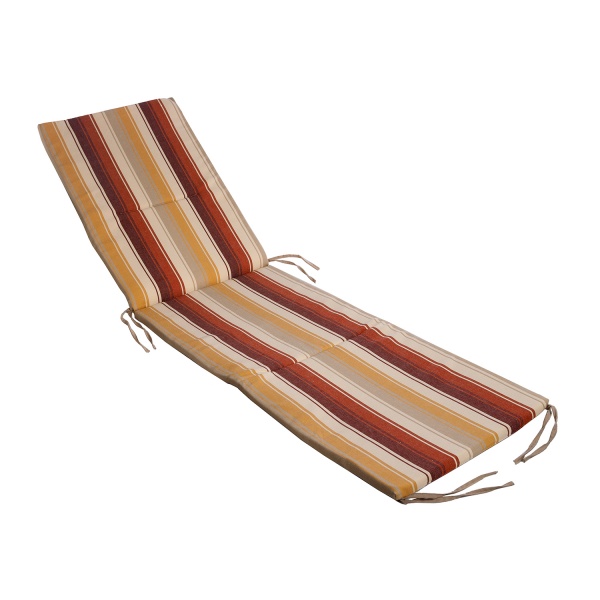 Матрас на шезлонг SUN акрил бежево-терракотовая полоса