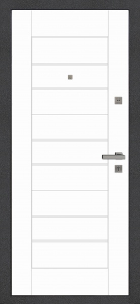 Дверь входная ОМиС Стандарт BIT 06 G бетон темный / белый матовый 2050x960 мм правая