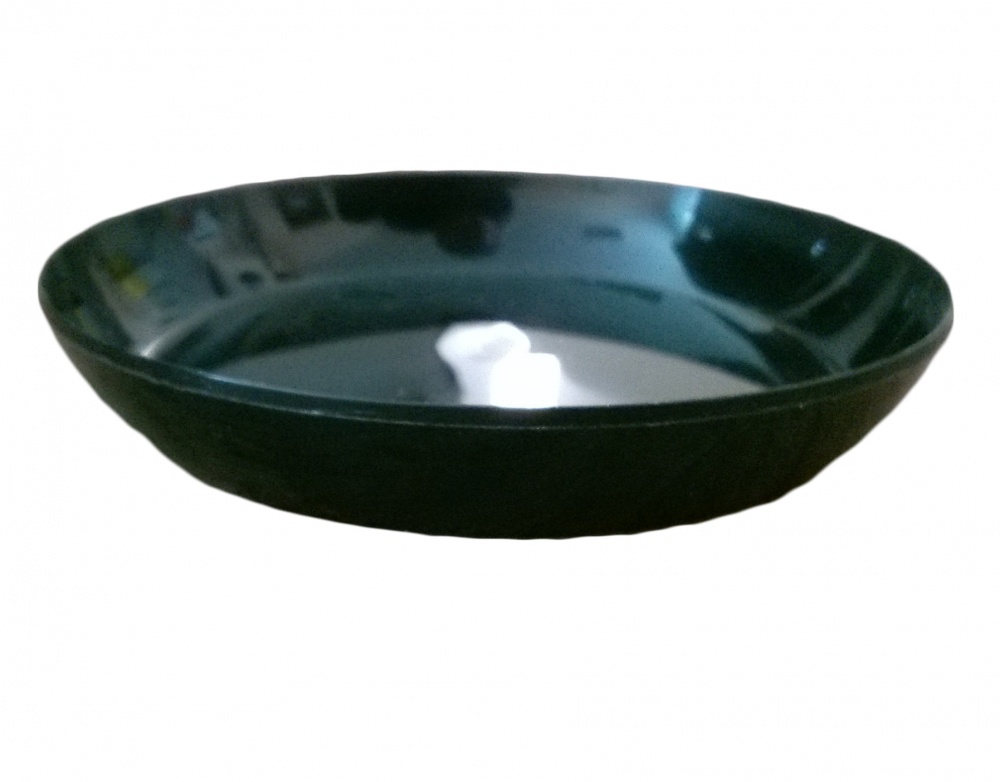 Горшок пластик глянец круглый черный 0,4 л Омела