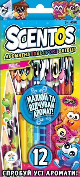 Набір олівців Scentos Фантазія з ароматом 12 кольорів