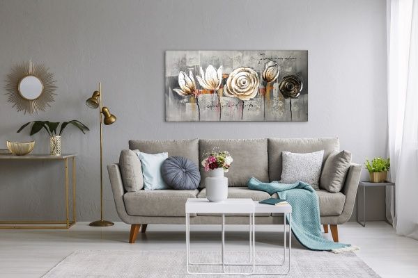 Картина Silver 60x120 см 