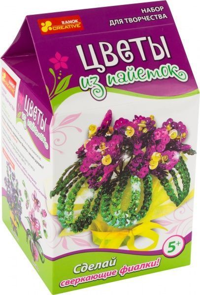 Цветы из пайеток Ranok-Creative «Фиалка» 4743 