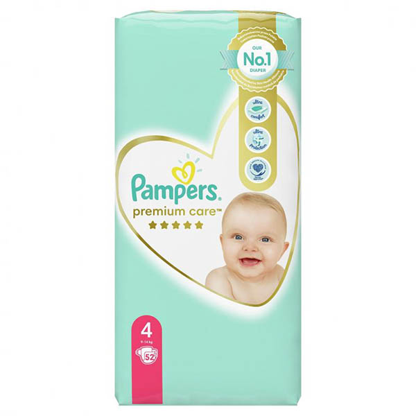 Подгузники Pampers Premium Care 4 Maxi 9-14 кг 52 шт.
