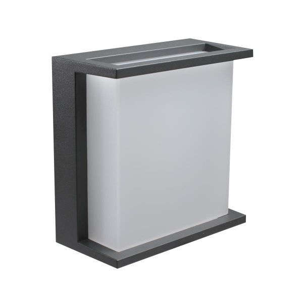 Светильник уличный настенный Lutec LED 8 Вт IP54 серый QUBO 5195401118 