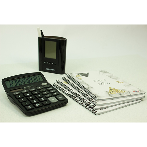 Стакан-часы AH-1050 black Assistant