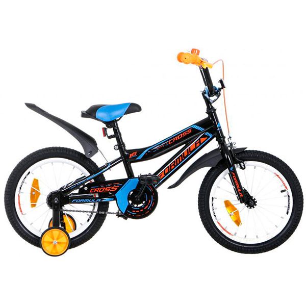 Велосипед детский Formula Cross 16 черный с синим RET-FRK-16-010