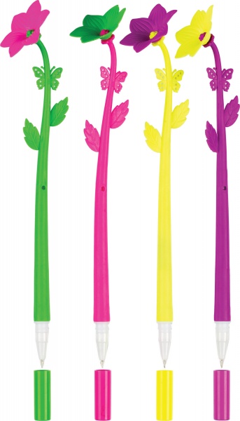 Ручка кулькова Centrum FLOWER синя 0,7 мм 80415 