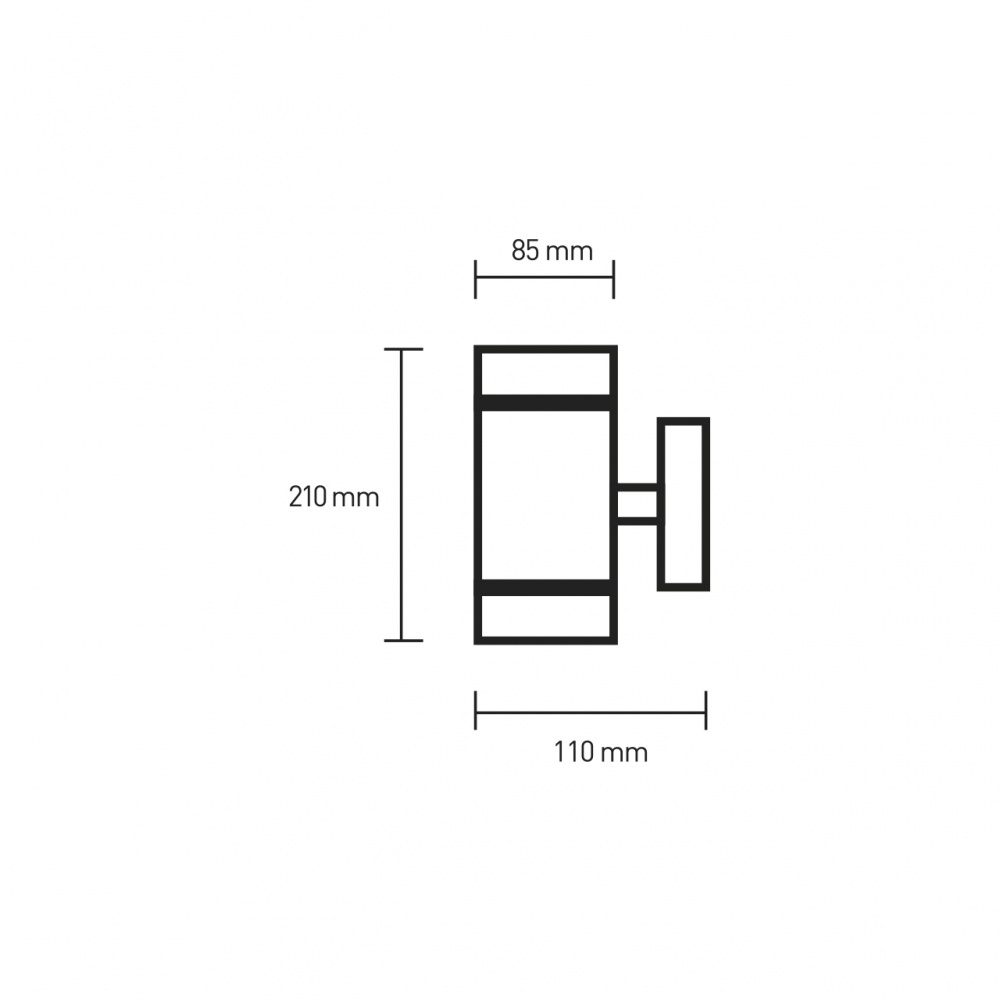 Світильник вуличний настінний Eurolamp 30 Вт GX53 /чорний LH-GX53(spot)N2