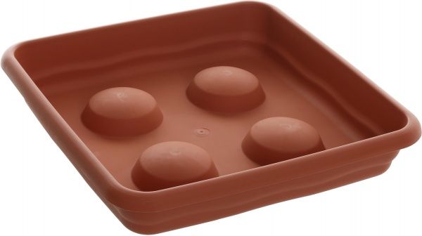 Поддон пластиковый Plastiken Terra Plato Cuadrada квадратный (7838) терракот 