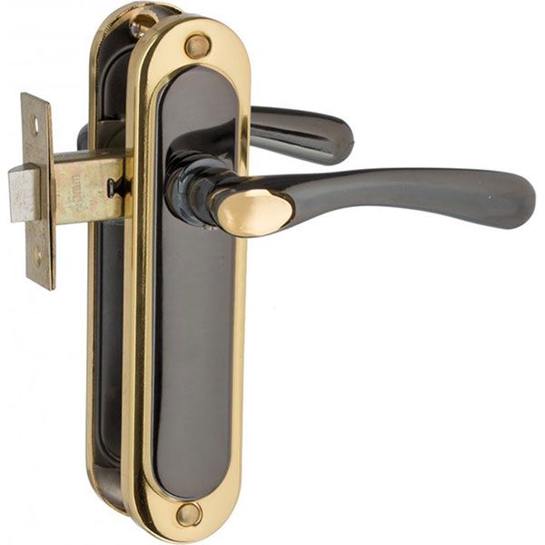 Механізм міжкімнатний Bruno 910K6 чорний нікель + засувка 245 6-45