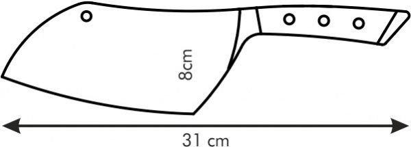 Топорик кухонный AZZA 17 см 884544 Tescoma