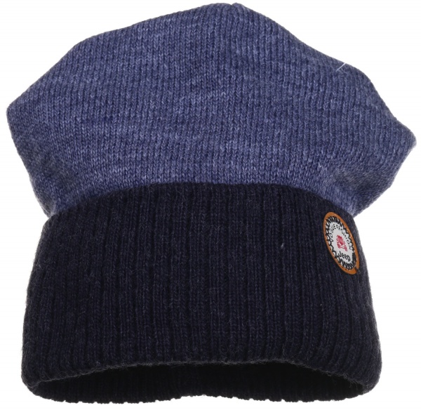 Шапочка дитяча для хлопчика Kraft+ р.50-52 темно-синій меланж 1735 