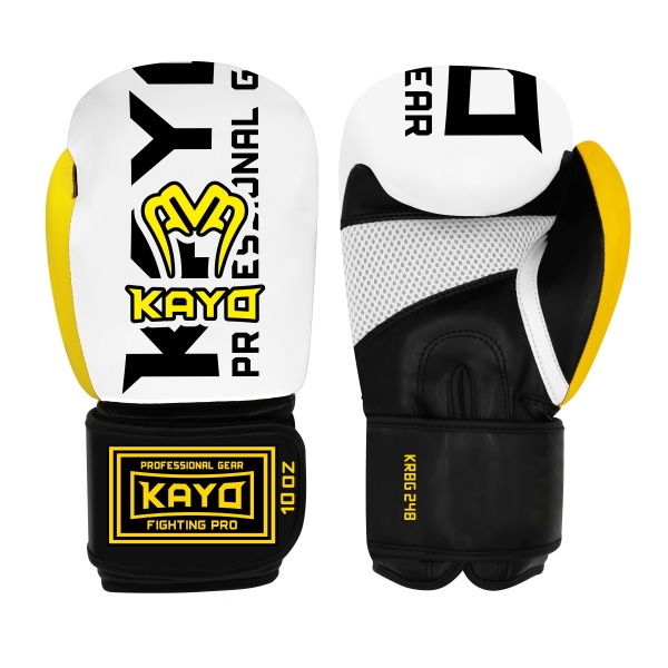 Боксерские перчатки KRBG-248 WHT-12 12oz бело-черный