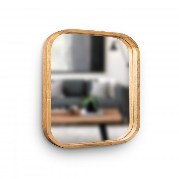 Дзеркало настінне Luxury Wood Balance SLIM ясен натуральний 700x700 мм 